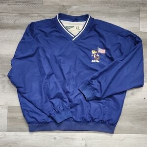 Frito-Lay Pepsi Blue V-Neck Utility Uniform Sweater Tan Lining Mens XL